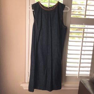 LAUREN RALPH LAUREN Jean Leather Dress Sleeveless